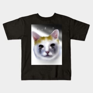 cat crying meme Kids T-Shirt